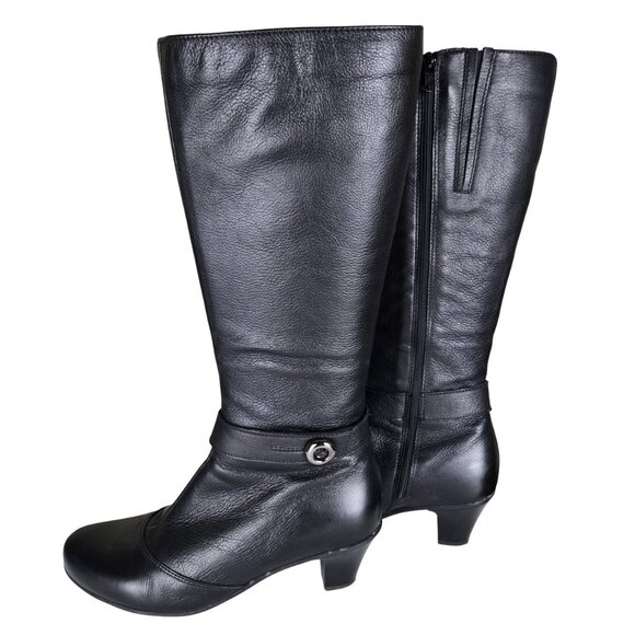 La CANADIENNE Shoes - La Canadienne Tall Boots 9 Black Waterproof Leather Full Zip Very Good Condition